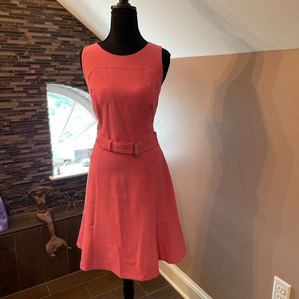 White House Black Market Pink Midi Dress